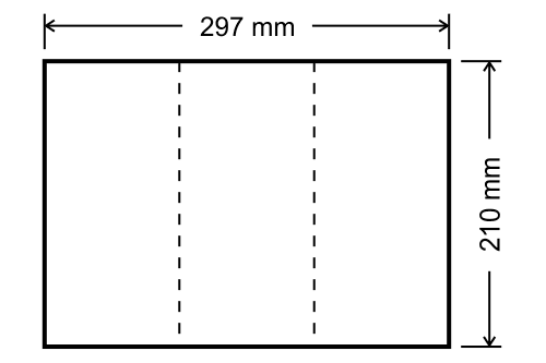 Буклет 210х297 мм (2 фальца)